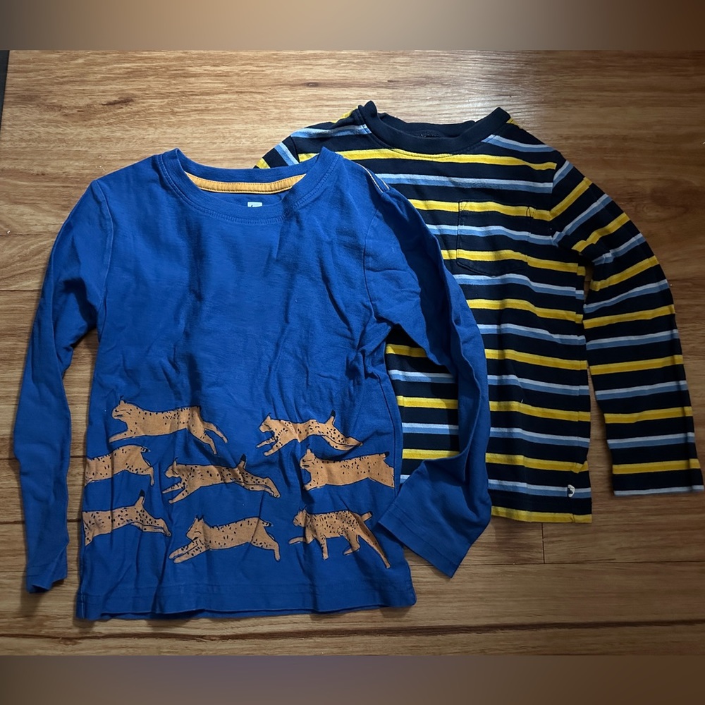 Lot of 2 Long Sleeve Tees - Tea Collection and Baby Gap